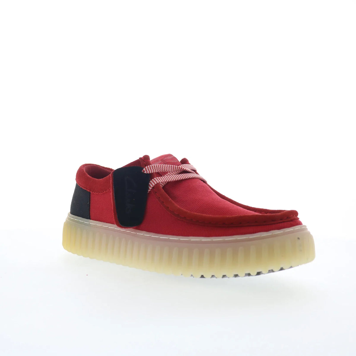 Clarks Torhill Lo 26176995 Mens Red Canvas Oxfords & Lace Ups Casual Shoes