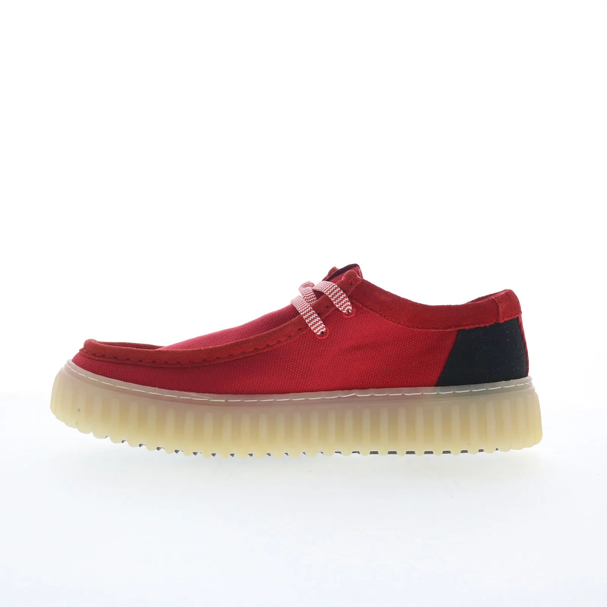 Clarks Torhill Lo 26176995 Mens Red Canvas Oxfords & Lace Ups Casual Shoes