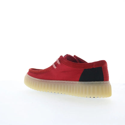 Clarks Torhill Lo 26176995 Mens Red Canvas Oxfords & Lace Ups Casual Shoes