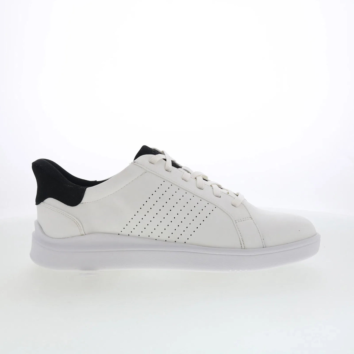 Rockport Tristen Lace Up Mens White Leather Lifestyle Sneakers Shoes