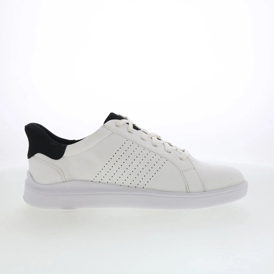 Rockport Tristen Lace Up Mens White Leather Lifestyle Sneakers Shoes
