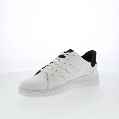 Rockport Tristen Lace Up Mens White Leather Lifestyle Sneakers Shoes
