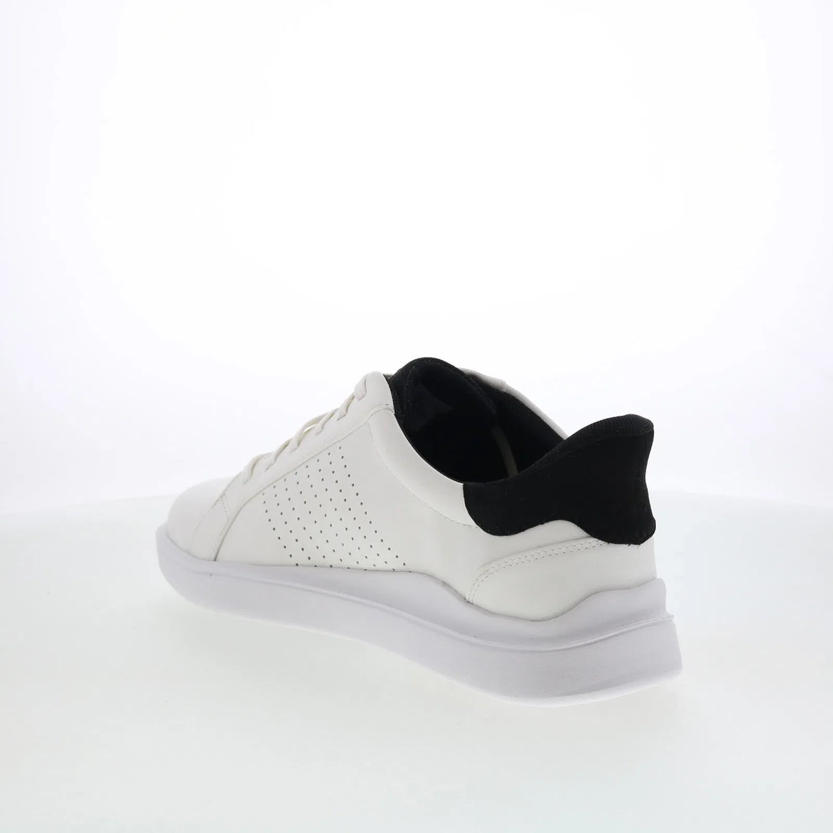 Rockport Tristen Lace Up Mens White Leather Lifestyle Sneakers Shoes