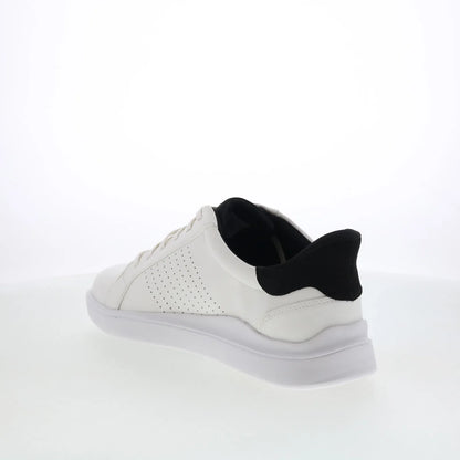 Rockport Tristen Lace Up Mens White Leather Lifestyle Sneakers Shoes