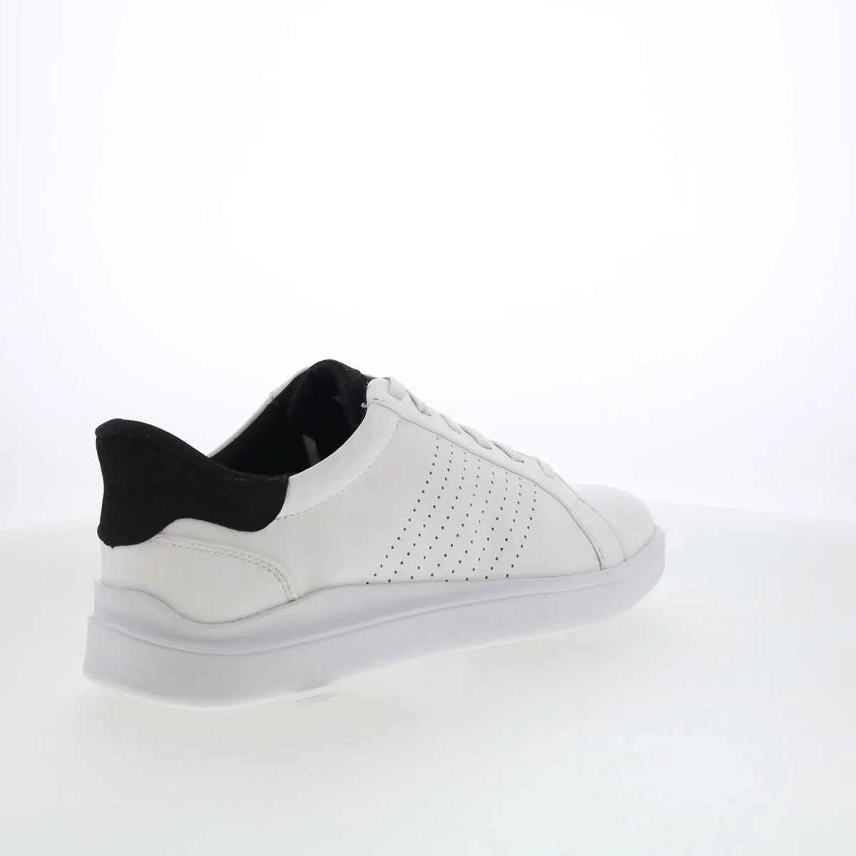 Rockport Tristen Lace Up Mens White Leather Lifestyle Sneakers Shoes