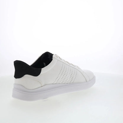 Rockport Tristen Lace Up Mens White Leather Lifestyle Sneakers Shoes