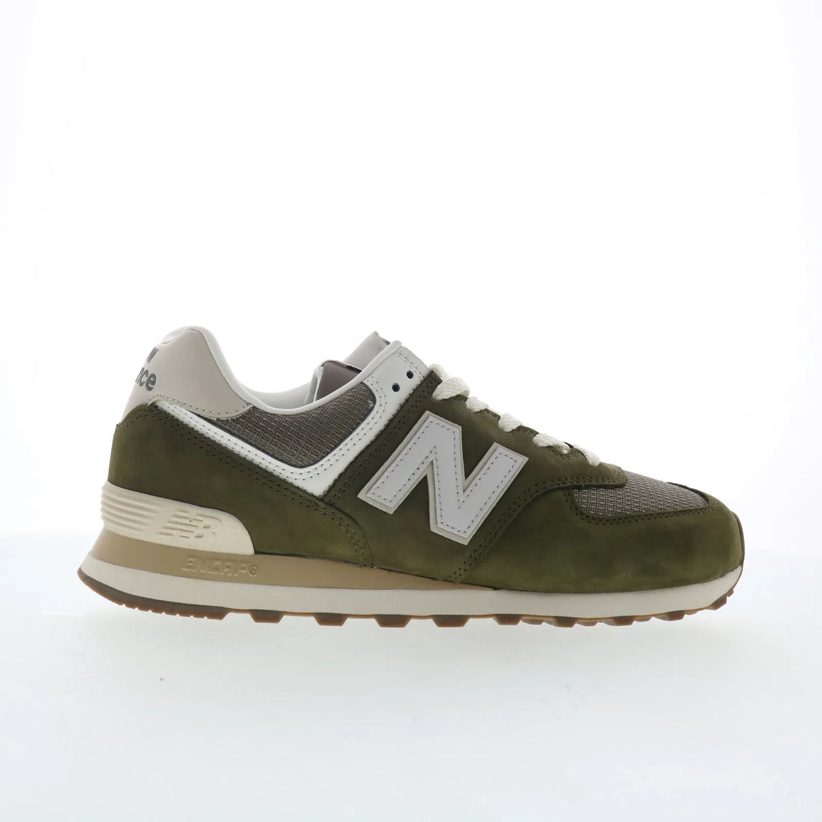 New Balance 574 U5742RG Mens Green Nubuck Lace Up Lifestyle Sneakers Shoes