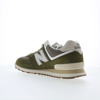 New Balance 574 U5742RG Mens Green Nubuck Lace Up Lifestyle Sneakers Shoes