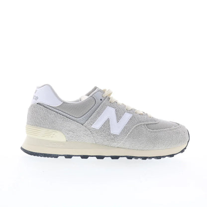 New Balance 574 U574RBL Mens Gray Suede Lace Up Lifestyle Sneakers Shoes