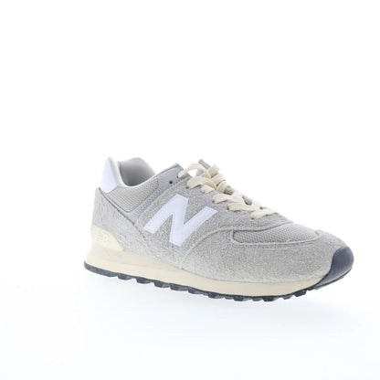 New Balance 574 U574RBL Mens Gray Suede Lace Up Lifestyle Sneakers Shoes