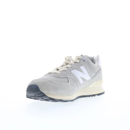 New Balance 574 U574RBL Mens Gray Suede Lace Up Lifestyle Sneakers Shoes