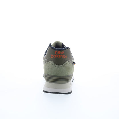New Balance 574 U574SOC Mens Green Suede Lifestyle Sneakers Shoes